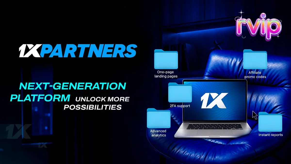 Antarmuka dasbor 1xPartners yang diperbarui dengan grafik analitik